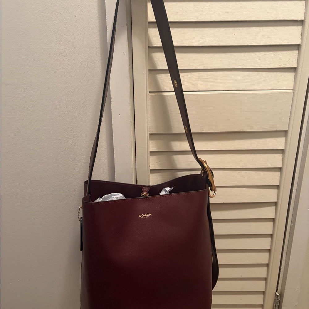 COACH Bleeker Bucket Bag Merlo Brass hardware New